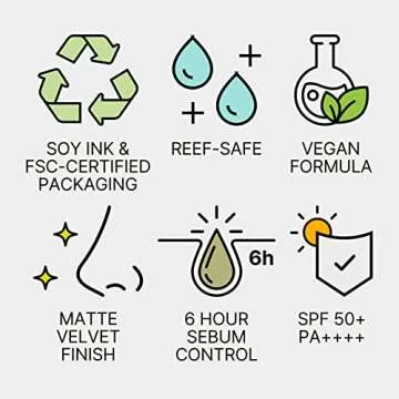 MAKEPREM No Sebum Sun Cream UV Defense SPF 50+ PA++++ Reef-safe, Ocean Friendly Sunscreen Sunblock - 1.7 Fl Oz, UV Protection Non-nano