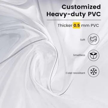 Vorspack Clear Backpack Heavy Duty PVC Transparent Backpack with Reinforced Strap Stitches & Large Capacity for College Workplace Security - Black