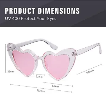 GIFIORE Heart Shaped Retro Cat Eye Sunglasses - Chic Style