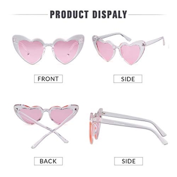 GIFIORE Heart Shaped Retro Cat Eye Sunglasses - Chic Style