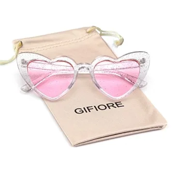 GIFIORE Heart Shaped Retro Cat Eye Sunglasses - Chic Style