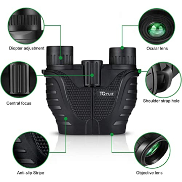 Compact 15x25 Waterproof Binoculars for Travel