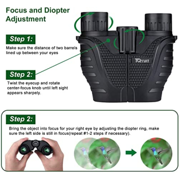 Compact 15x25 Waterproof Binoculars for Travel