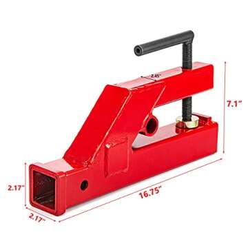 WeiSen Clamp On 2" Trailer Receiver Hitch Quick Release Compatible with Deere Bobcat Tractor Bucket ...