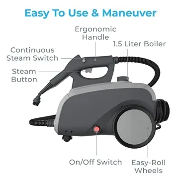 PureClean Steam Cleaner with 17 Accessories for Deep Cleaning