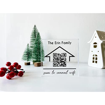 Stylish Personalized Wifi QR Sign for Easy Connections
