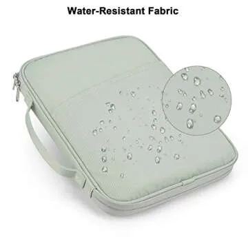 9-11 Inch Tablet Carrying Case, Padded Travel Sleeve Bag for iPad Pro 11-in (M4), iPad 10.9 (10th Gen), iPad Air 11-in (M2), Galaxy Tab S9/S8 (Mint Green-11)