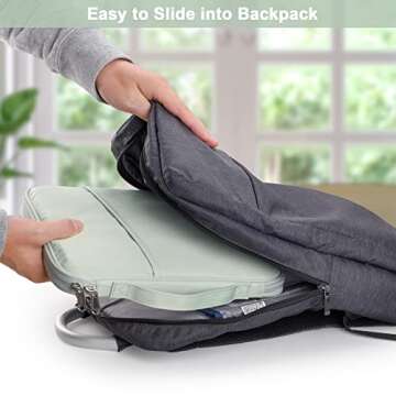 9-11 Inch Tablet Carrying Case, Padded Travel Sleeve Bag for iPad Pro 11-in (M4), iPad 10.9 (10th Gen), iPad Air 11-in (M2), Galaxy Tab S9/S8 (Mint Green-11)