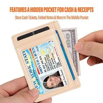 Slim RFID Blocking Leather Wallet for Women - GH Gold Horse