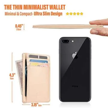Slim RFID Blocking Leather Wallet for Women - GH Gold Horse