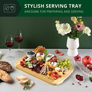 Extra Large Bamboo Cutting Board 18" x 12" for Kitchen Use