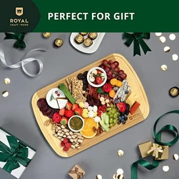 Extra Large Bamboo Cutting Board 18" x 12" for Kitchen Use