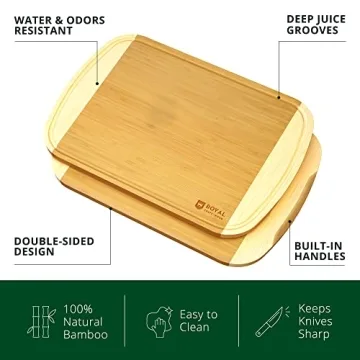 Extra Large Bamboo Cutting Board 18" x 12" for Kitchen Use