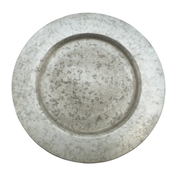 Galvanized Metal Charger Plates for Dining Decor