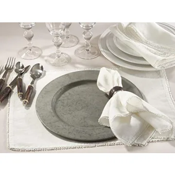 Galvanized Metal Charger Plates for Dining Decor