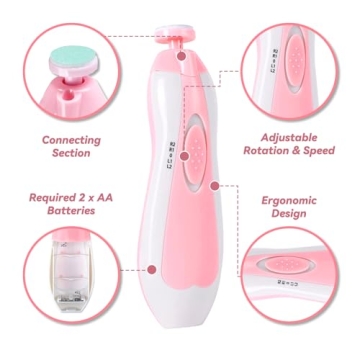 Qunlions Electric Nail File for Safe Family Grooming