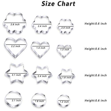 Creative 12 PCS Cookie Cutters Set - Fun Baking Shapes