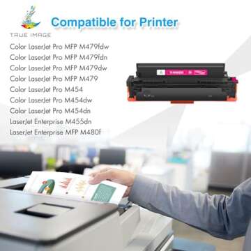 TRUE IMAGE Compatible 414X Toner Cartridge Replacement for HP 414X W2020X 414A for HP Color Laserjet...