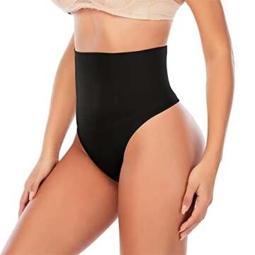 Womens Tummy Control Shapewear Thong High Waist Body Shaper Panties Underwear X-Large