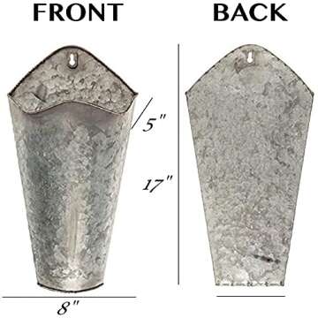 CraftyCrocodile Distressed Hanging Wall Vases Set