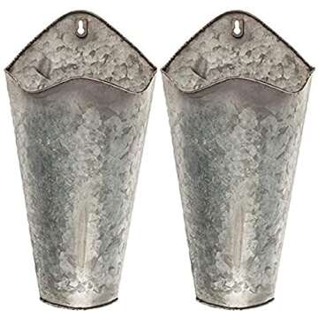 CraftyCrocodile Distressed Hanging Wall Vases Set
