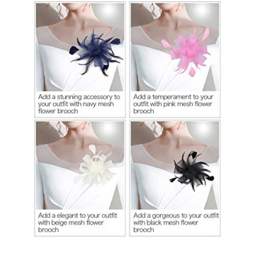 Z&X Women Elegant Feather Fascinator for Events