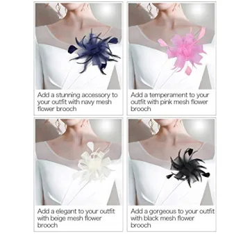 Z&X Women Elegant Feather Fascinator for Events