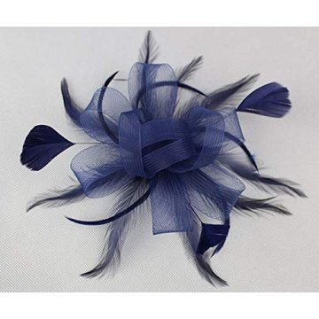 Z&X Women Elegant Feather Fascinator for Events