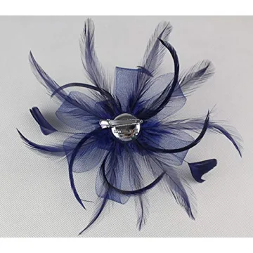 Z&X Women Elegant Feather Fascinator for Events