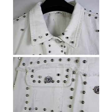 Stylish Omoone Women's Rivet Studded Denim Jacket