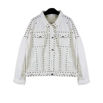 Stylish Omoone Women's Rivet Studded Denim Jacket