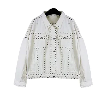 Stylish Omoone Women's Rivet Studded Denim Jacket