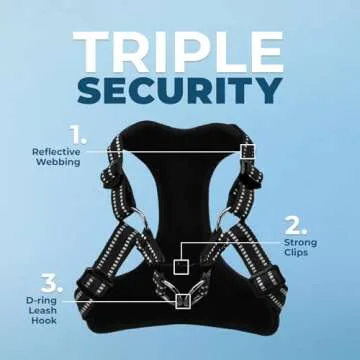 Best Pet Supplies Voyager Adjustable Dog Vest Harness Breathable No Pull Harness for Small, Medium, ...