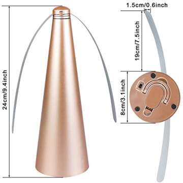 PIAOPIAONIU 3 PCS Fly Fan for Table Picnic Gold Fly Fan Outdoor Food Fruit Fans for Indoor Outside M...