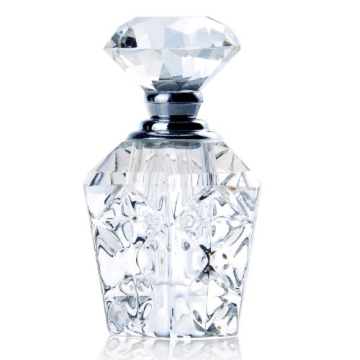 H&D Clear Art Carved Crystal Mini Refillable Perfume Bottle