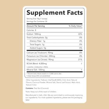 Clean Simple Eats Coconut Lime Hydration Drink Mix with Natural Electrolytes, 30 Servings