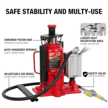 BIG RED 20 Ton Hydraulic Pneumatic Bottle Jack for Lift