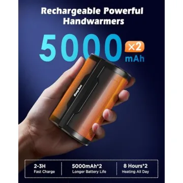 EasyAcc Rechargeable Hand Warmers 10000mAh - 2 Pack