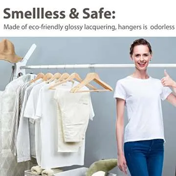 Edergoo Wooden Hangers 20 Pack for a Stylish Closet Space