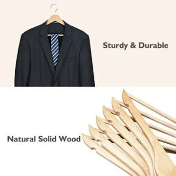 Edergoo Wooden Hangers for Stylish, Organized Closets