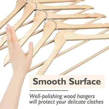Edergoo Wooden Hangers for Stylish, Organized Closets