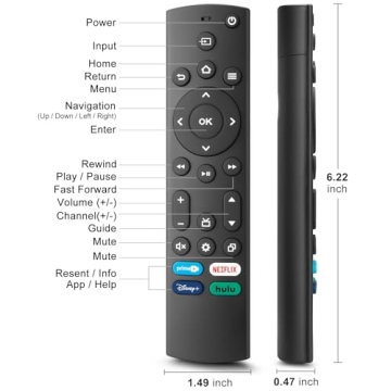 Universal-TV-Remote-Control for All Insignia-Toshiba-Pioneer-Fire-Smart-TVs, Replacement for Samsung/TCL/LG/Hisense/Vizio/Sony/Philips/Roku Smart TVs