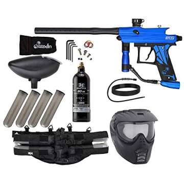 Action Village Azodin KAOS 3 Paintball Gun Epic Package Kit (Dust Blue with Dust Black Parts)