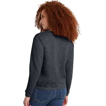 Hanes Women's EcoSmart V-notch Sweatshirt for All Seasons