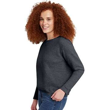 Hanes Women's EcoSmart V-notch Sweatshirt for All Seasons