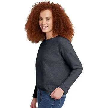 Hanes Women's EcoSmart V-notch Sweatshirt for All Seasons