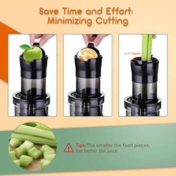 SOVIDER Cold Press Juicer Machines - Up to 92% Juice Yield, Compact, Easy Clean