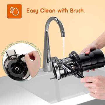 SOVIDER Cold Press Juicer with 92% Juice Yield and Compact Design