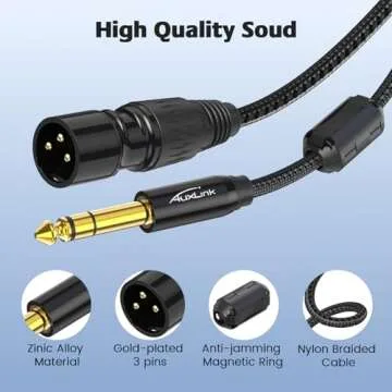 AuxLink XLR Male to 1/4 Cable - Premium Audio Connector