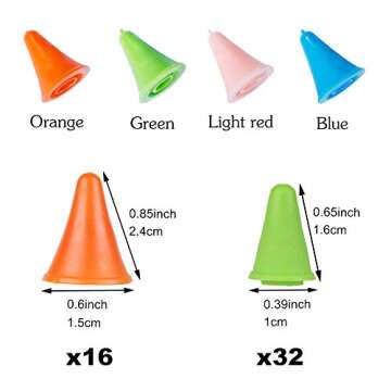 48 PCS Multi-Colored Knitting Needle Point Protectors for Crafting